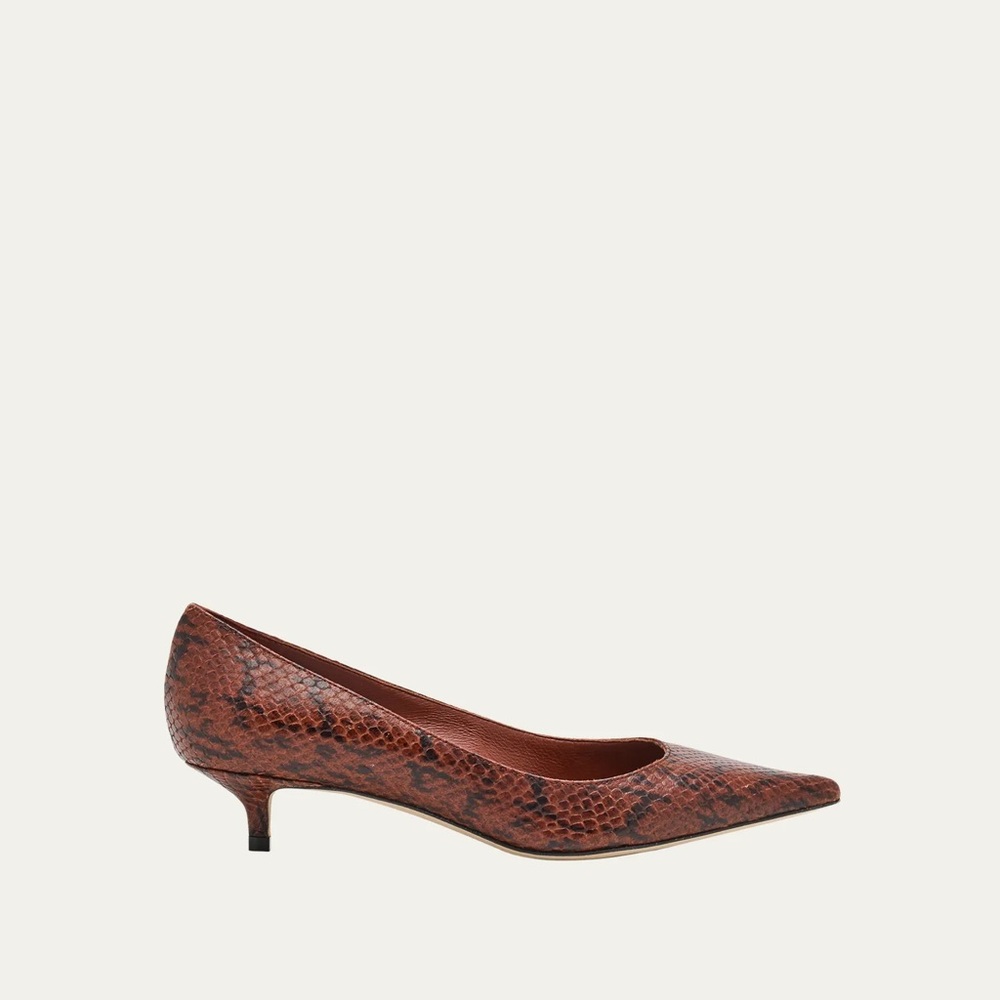 Jimmy Choos Amelia Snake print kitten heel